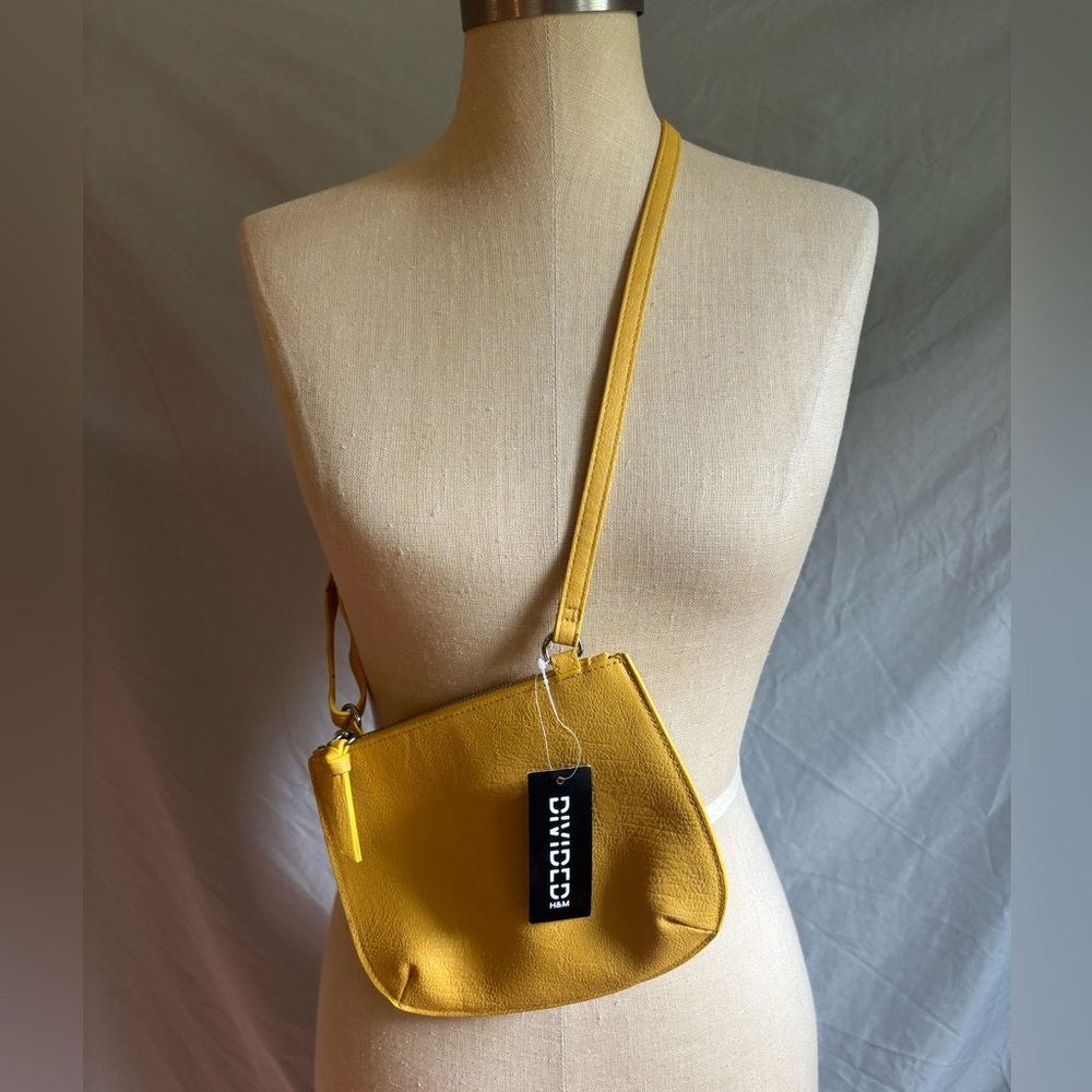 Divided Mustard Crossbody Bag
